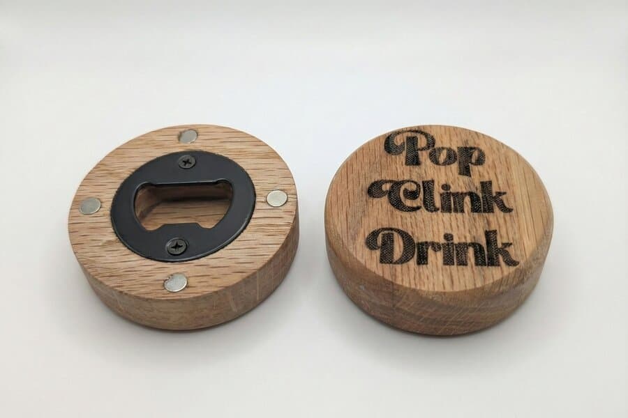 Magnetic Bottle Opener - Oak